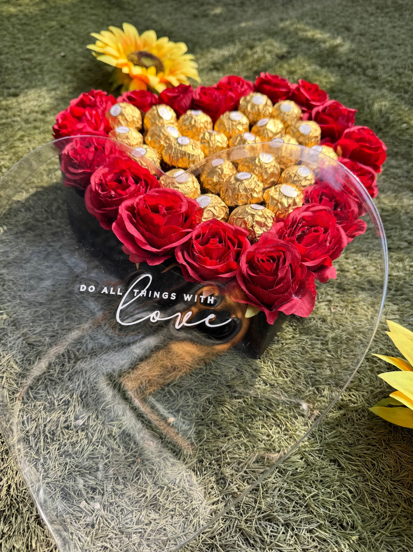 Ferrero Rocher Heart Rose Box – A Golden Expression of Love