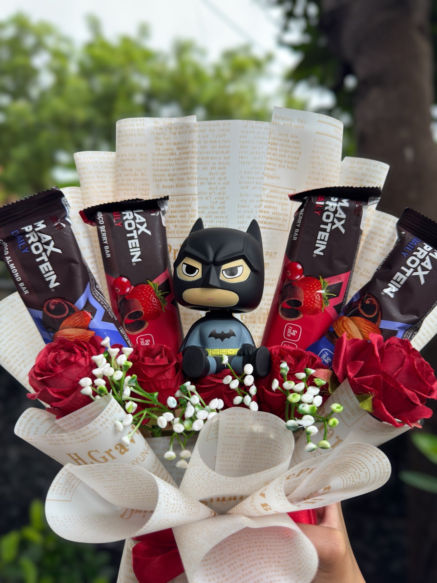 The Protein Bouquet - Protein Bar Batman Edition