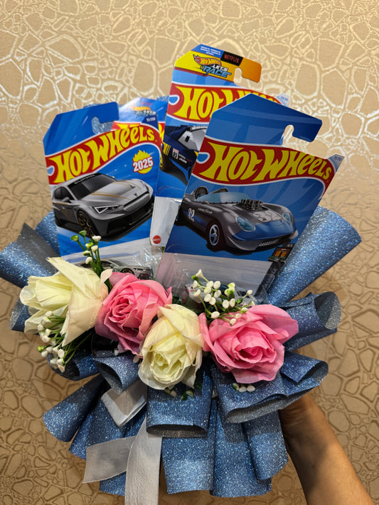 The Glittery Glow Hot Wheels Bouquet (5 - Hot Wheels )