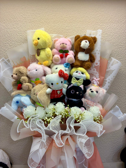 Plushie Bouquet - Love in 12 Cute Soft Toys