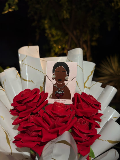 Golden Heart – A Luxe Jewelry Bouquet