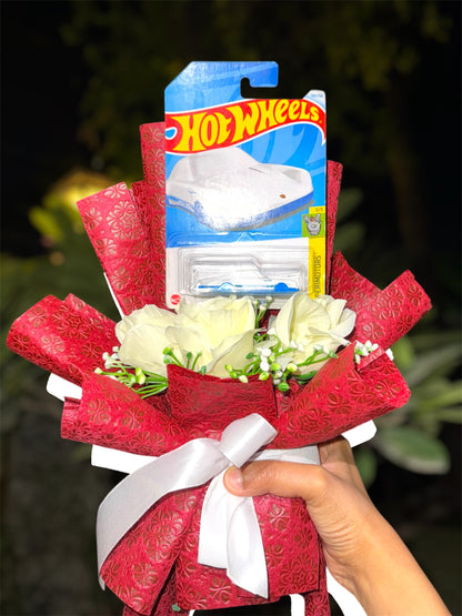 Porsche Carrera Hot Wheels Bouquet - Roses and Rides