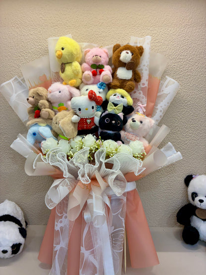 Plushie Bouquet - Love in 12 Cute Soft Toys