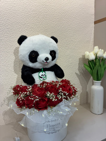 Panda Rose Hamper – Wrapped in Love & Lights
