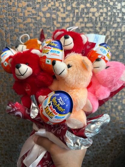 Teddy Love Bouquet - Harry Potter Kinderjoy Edition [ 5 - Pieces ]
