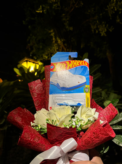 Porsche Carrera Hot Wheels Bouquet - Roses and Rides