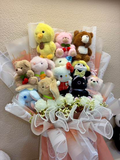 Plushie Bouquet - Love in 12 Cute Soft Toys