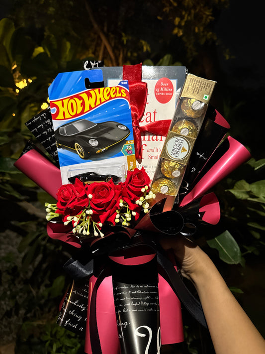 Premium Hot Wheels Chocolate Bouquet with Book – A Gift That Speaks Class & Creativity