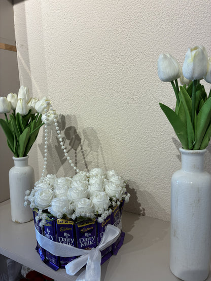Dairy Milk Rose Hamper – Wrapped in Elegance