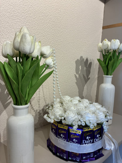 Dairy Milk Rose Hamper – Wrapped in Elegance