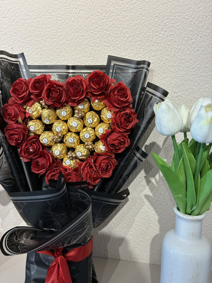 Luxury Ferrero Rocher Red Rose Bouquet – As Sweet as Your Love