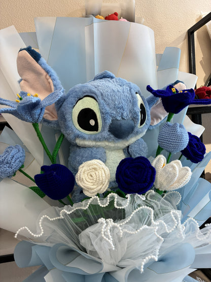 Cute Stitch Plush Crochet Bouquet – Where Cuteness Meets Handmade Elegance