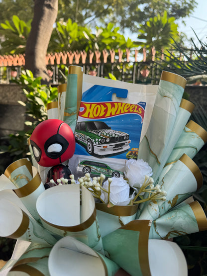 Deadpool Hot Wheels Bouquet – A Bold Mix of Horsepower and Humor