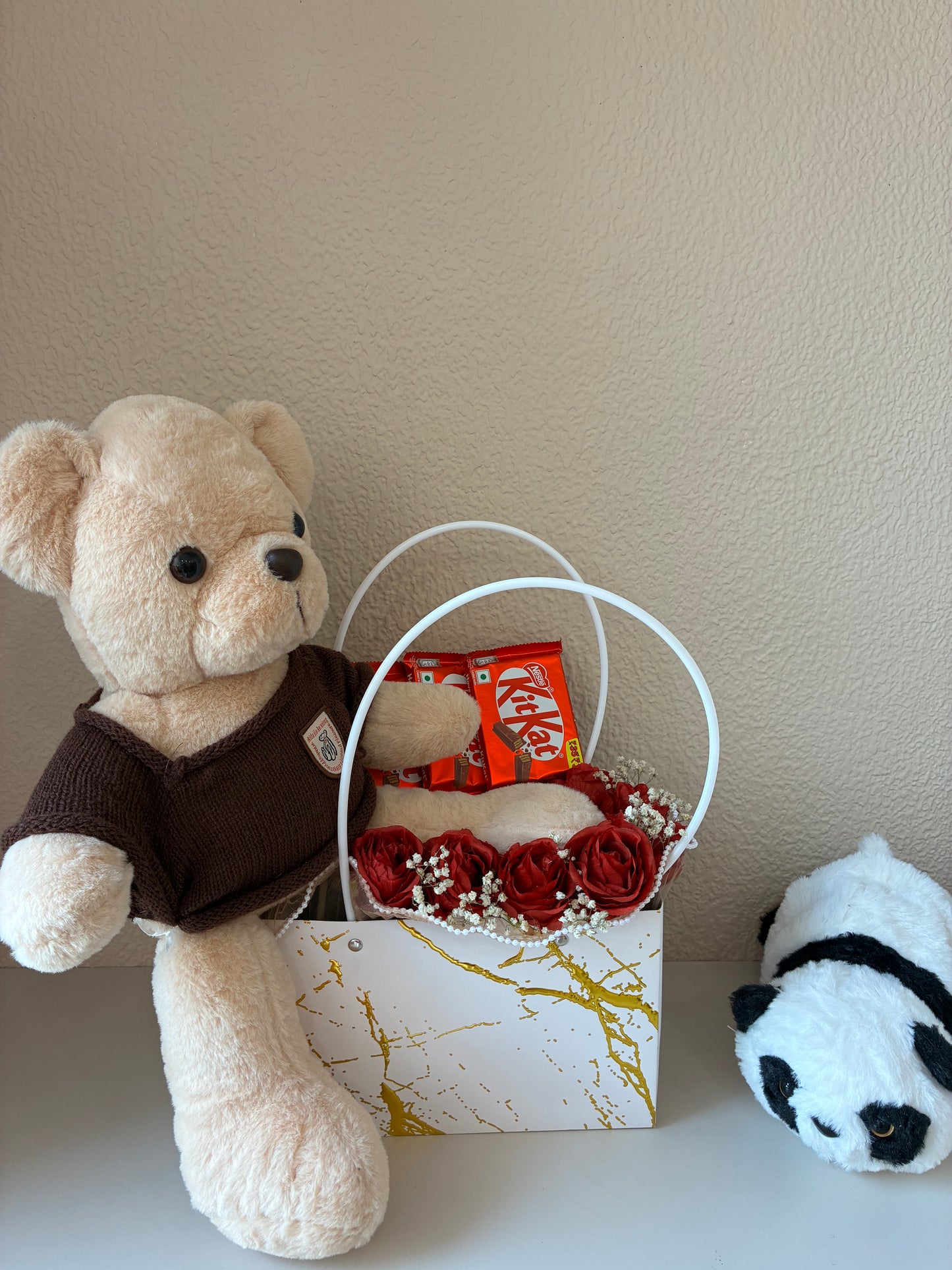 Cute Teddy Hamper – A Perfect Blend of Love, Roses & Chocolates