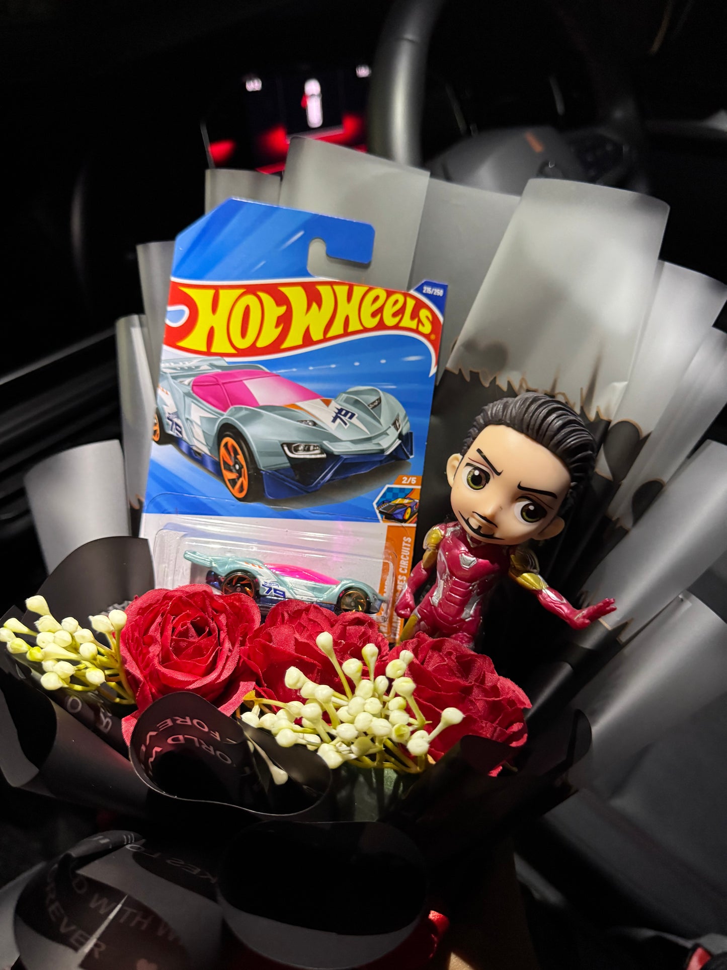Iron Man Hot Wheels Bouquet – For Hearts That Glow Like an Arc Reactor