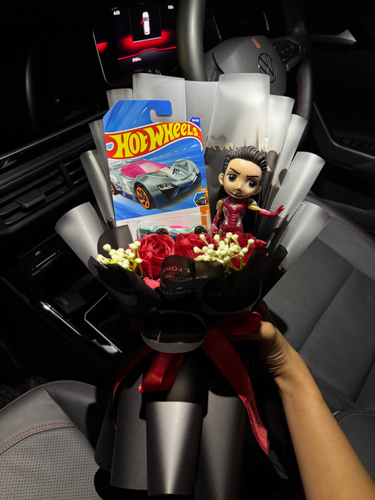 Iron Man Hot Wheels Bouquet – For Hearts That Glow Like an Arc Reactor