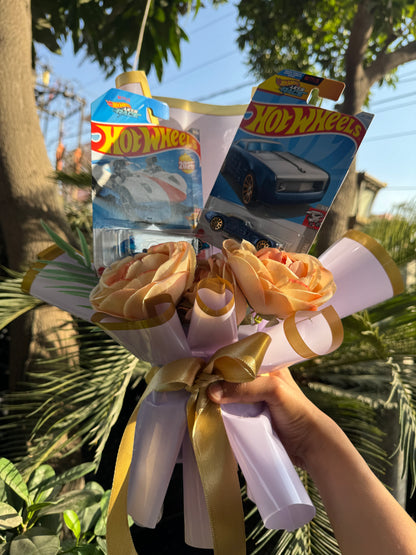 The Hot Wheels Bouquet - Lavender and Peonies