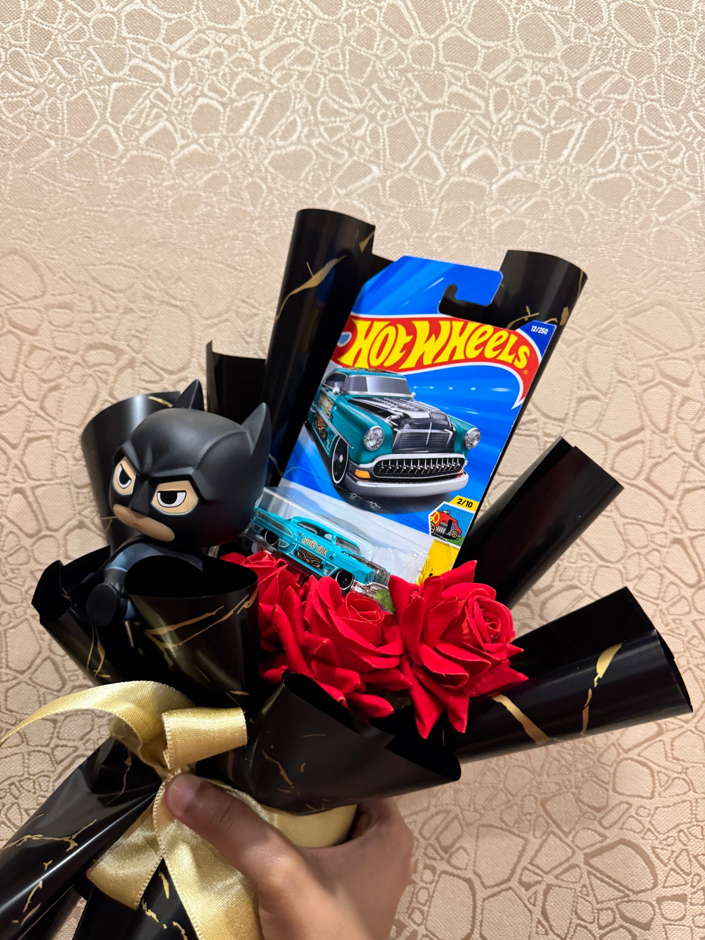 The Hot Wheels Bouquet - Roses and Batman