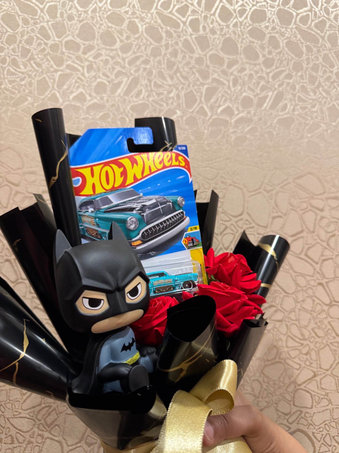 The Hot Wheels Bouquet - Roses and Batman