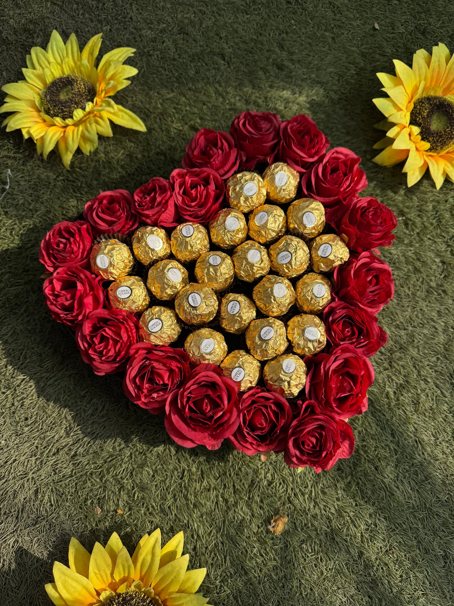 Ferrero Rocher Heart Rose Box – A Golden Expression of Love