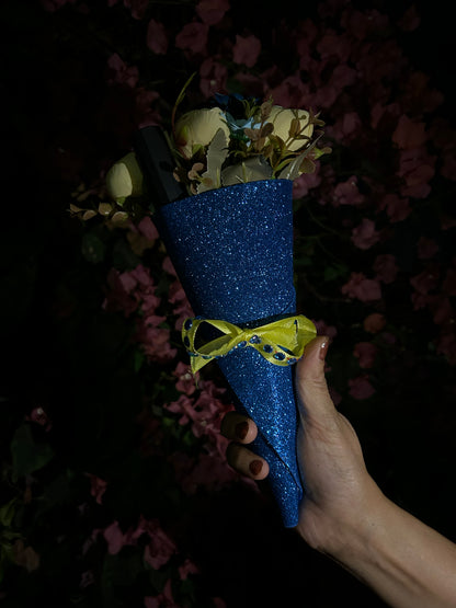 Yellow Blue Glitter Bouquet