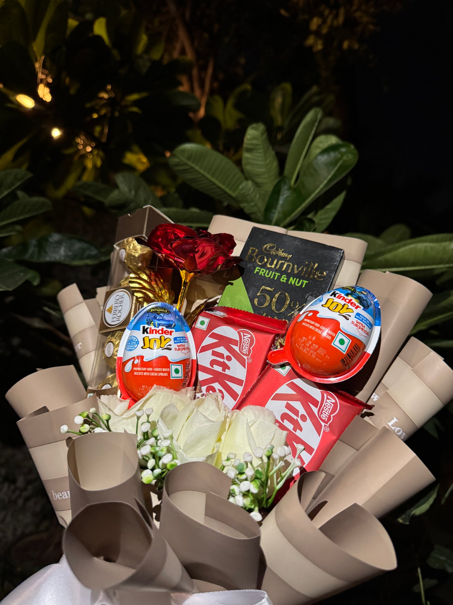 Decadent Choco Bloom Bouquet  – Ferrero Rocher, KitKat & Kinder Joy