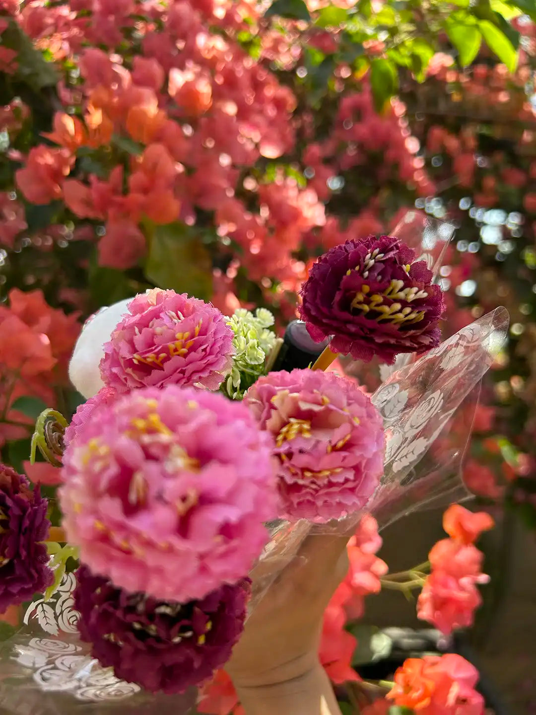 Pink Flower Teddy Lipstick Bouquet