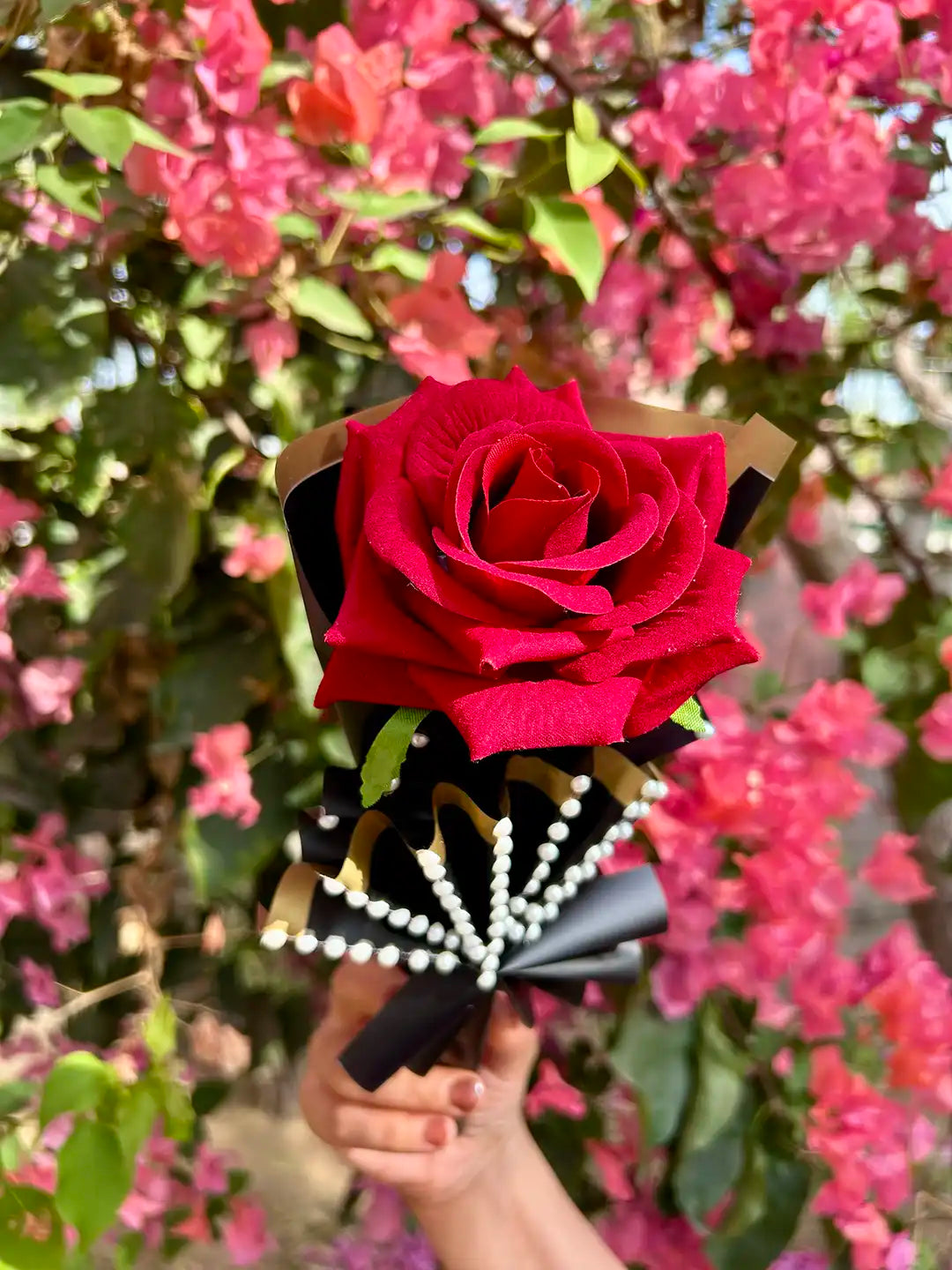 Pearl Rose Flower Bouquet