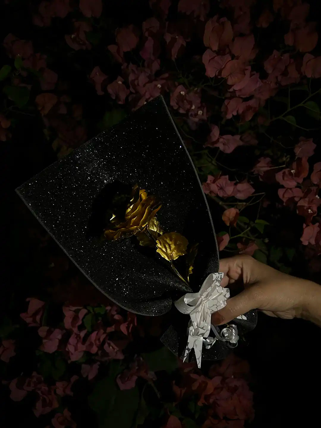 Shine Golden Metallic Flower Bouquet