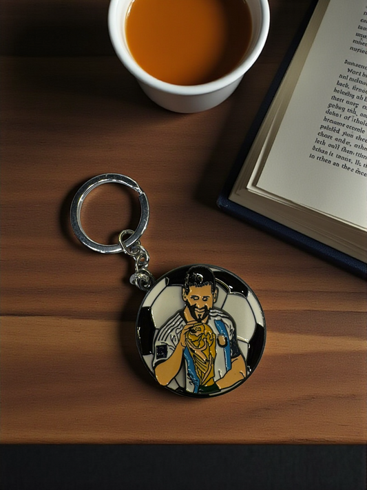 Messi on-the-Go: Football Fan Keychain