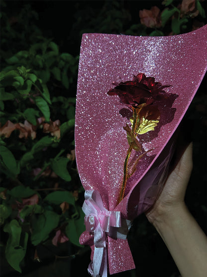 Metallic Rose Glitter Bouquet