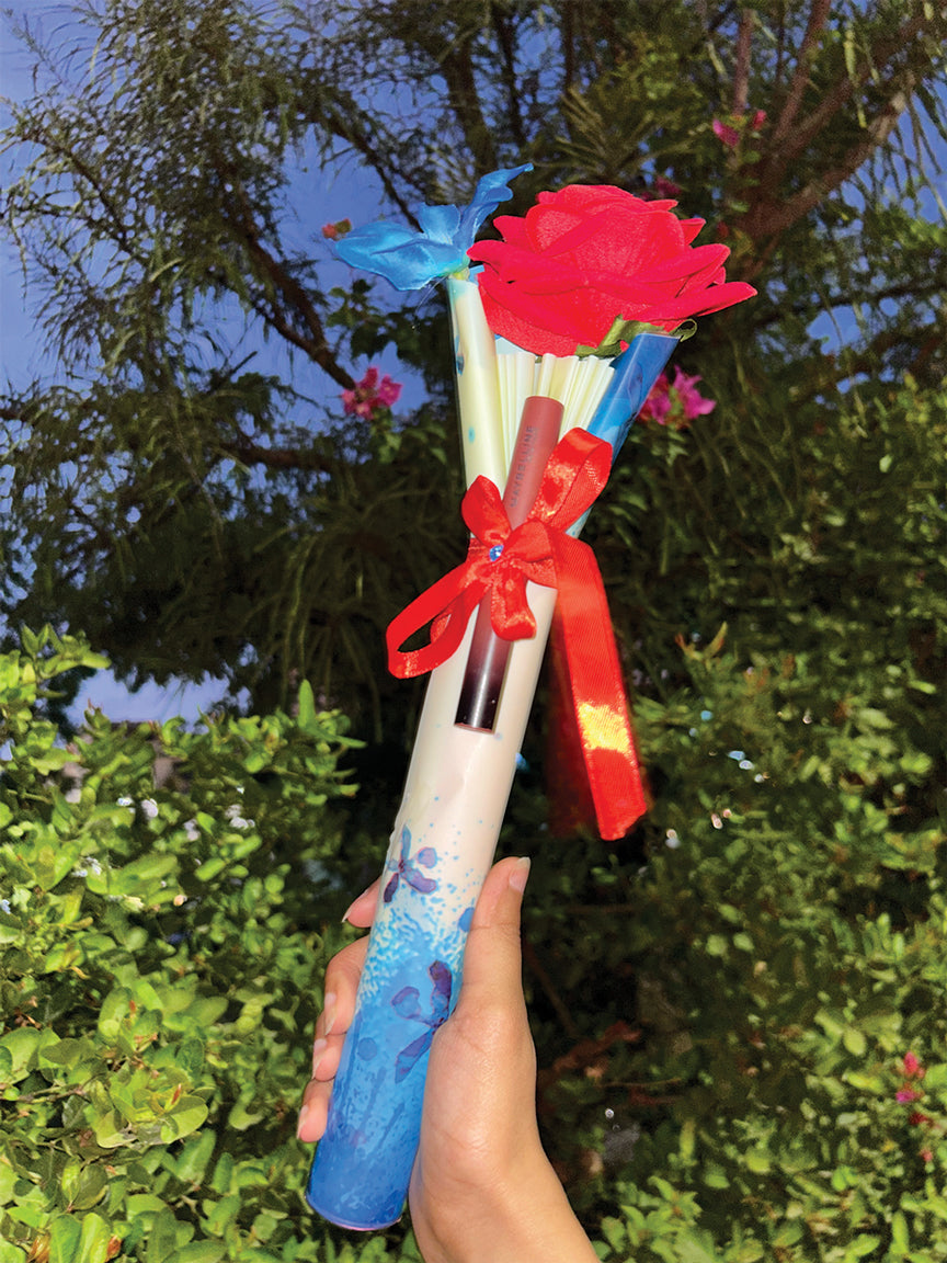 Single Rose Lipstick Bouquet
