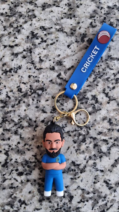 Virat Kohli Cricket Keychain – Premium Figure Keyring